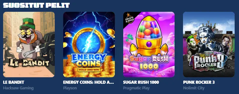 Spiidiltä löytyy suositut kasinopelit